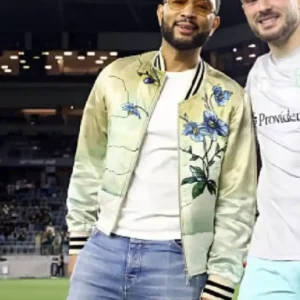 Shop John Legend LA Football Club v Seattle Sounders FC Floral Bomber Jacket