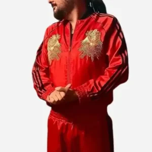 Shop Jonathan Davis KoRn Music Band 2026 Adidas Red Tracksuit