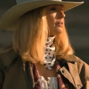 Shop Kelly Reilly 2026 TV Series Dutton Ranch S01 Beth Dutton Khaki Trench Coat For Women 