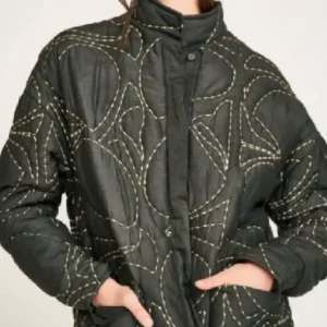 Shop Kerri Kenney TV Series The Four Seasons S02 Anne Charcoal Quilted Jacket For Women