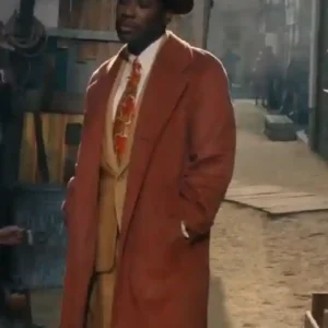 Shop Lamorne Morris TV Series Spider-Noir 2026 Robbie Robertson Red Wool Trench Coat For Men and Women