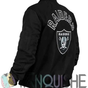 Shop Las Vegas Raiders MA-1 Historic Black Varsity Jacket Men and Women