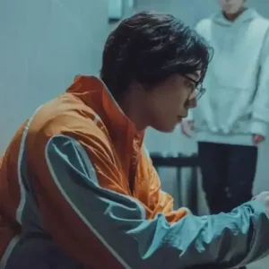 Shop Lee Jun-young TV Series Weak Hero Class 2026 Geum Seong-je Orange and Grey Track Jacket For Men and Women