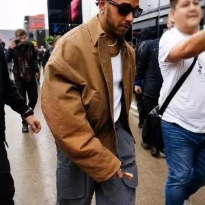 Shop Lewis Hamilton British Grand Prix 2026 Brown Oversized Jacket For Men and Women