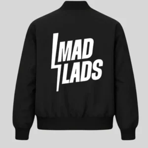Shop Mad Lads Full-Zip Black Bomber Jacket For Men and Women