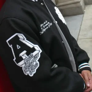 Shop Mitchell and Ness x Authentic Branded Black Wool Varsity Jacket For Men and Women