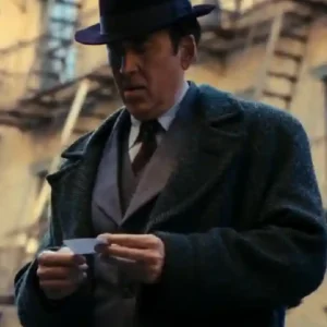 Shop Nicolas Cage TV Series Spider-Noir 2026 Ben Reilly Black Wool Trench Coat For Men