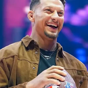 Shop Patrick Mahomes American Football Big Slick Celebrity Weekend KC 2026 Brown Corduroy Jacket
