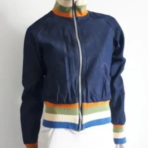 Shop Ruby Marino Electric Bloom 2026 Tulip Aoki Blue Denim Full-Zip Jacket