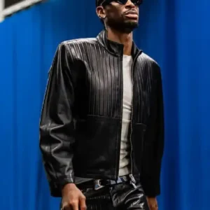 Shop Shai Gilgeous-Alexander San Antonio Spurs Vs Oklahoma City Thunder 2026 Black Quilted Leather Jacket