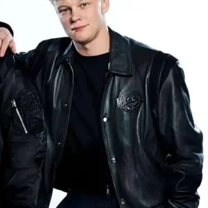 Shop Stacy Clausen Leviticus Movie Event 2026 Black Leather Bomber Jacket For Men and Women