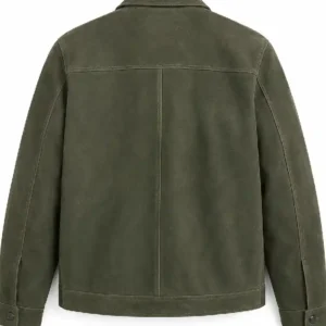 Shop Steve Howey Off Campus S01 Phil Graham Green Suede Leather Jacket For Men