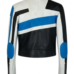 Shop The Dolce and Gabbana Blue Motorcycle Jacket