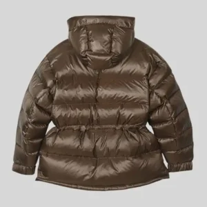 TNF Cecilie Bahnsen Himalayan Brown Puffer Hooded Jacket For Women