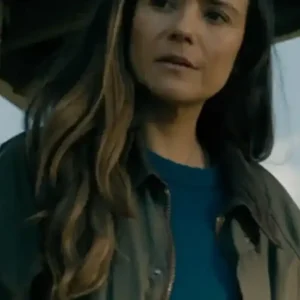 Tabitha Matthews TV Series From S04 Olive Green Utility Waxed Field Jacket For Men and Women