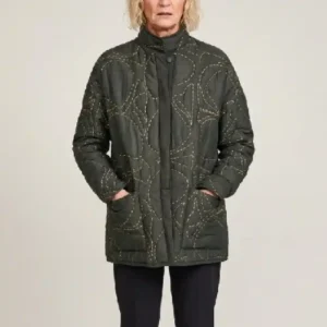 The Four Seasons S02 Kerri Kenney Charcoal Quilted Jacket