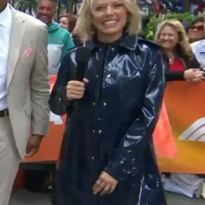 The Today Show 2026 Dylan Dreyer Blue Rain Coat