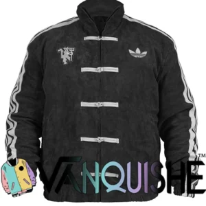 shop manchester united adidas chinese new year jacket Black
