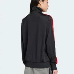 Adidas Adicolor Classic Firebird Black and Red Loose Track Jacket Sale