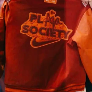 A’ja Wilson’s Playa Society x Nike Brown Varsity Jacket