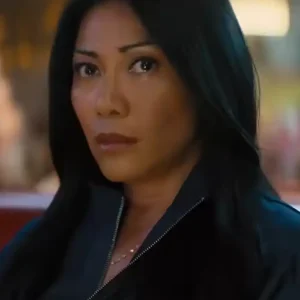 Anggun TV Series Reacher Season 04 Amisha Hoth Black Half-Sleeves Jacket