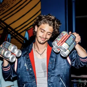 Antonio Cipriano Attending VIP Victus Sports Party Victory Brewing Satin Jacket For Men and Women