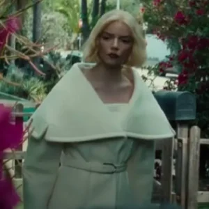 Anya Taylor-Joy TV Series Lucky S01 Luciana Armstrong White Belted Wool Trench Coat