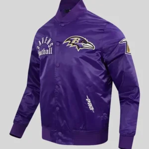Baltimore Ravens Purple Satin Jacket Sale