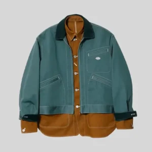 Beautiful People x Dickies Work Dual Blouson Workwear Light Green and Brown Jacket