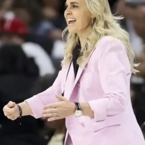 Becky Hammon Las Vegas Aces v Washington Mystics Pink Double Breasted Blazer Sale