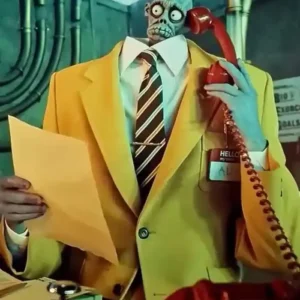 Beetlejuice Bob the Shrinker Head Yellow Suit