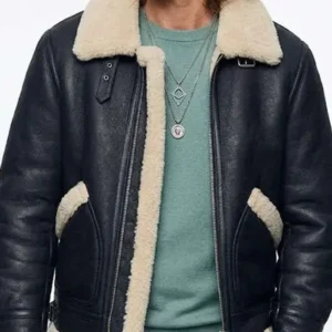 Ben Robson Ransom Canyon 2026 Oliver B3 Aviator Shearling Black Leather Jacket