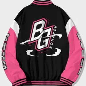 Bonaksu Gaming Black and Pink Varsity Jacket