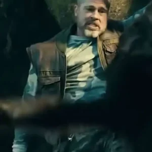 Brad Pitt Heart of the Beast 2026 James Belmont Brown Leather Vest
