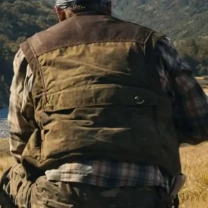 Brad Pitt Heart of the Beast 2026 James Belmont Brown Leather Vest For Sale