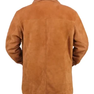 Brown Suede Leather Anton Field Jacket For Men