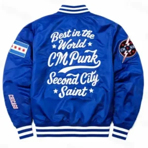 CM Punk Second City Chicago Cubs Blue Saint Jacket