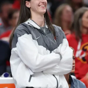 Caitlin Clark White and Grey Nike Jacket