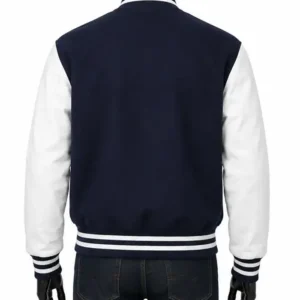 Cal Navy Blue and White Varsity Jacket