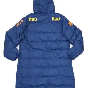 Carlo Ancelotti FIFA World Cup 2026 Team Brazilian Carlo Ancelotti Blue Hooded Coat