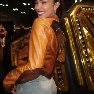 Cathy Kelley Fanatics Fest 2026 Brown Leather Jacket Sale