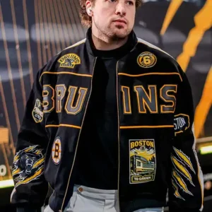 Charlie McAvoy Boston Bruins Black Bomber Jacket
