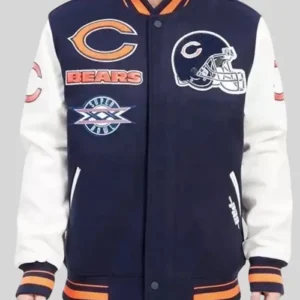 Chicago Bears Navy Blue Varsity Jacket