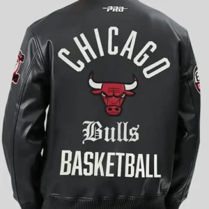 Chicago Bulls Modern Originals Black Leather Jacket