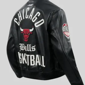 Chicago Bulls Modern Originals Black Leather Jacket For Men and Women