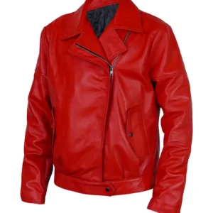 Chris Brown Paris 2026 Red Leather Jacket Men and Women