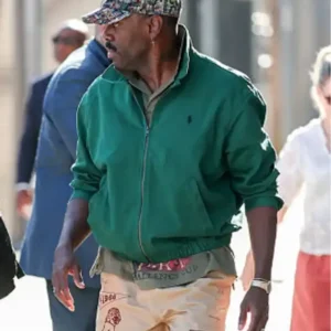 Colman Domingo Jimmy Kimmel Live Embroidered Green Full-Zip Jacket