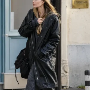 Couture 2026 Angelina Jolie Maxine Walker Leather Coat