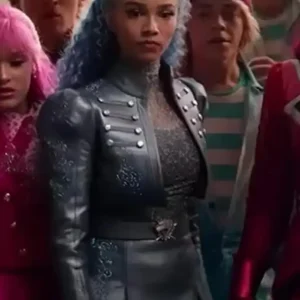 Descendants Wicked Wonderland Malia Baker Blue Cropped Leather Jacket
