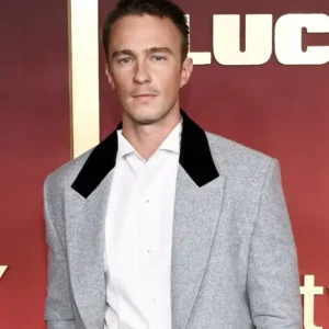 Drew Starkey Attending The World Premiere LUCKY LA 2026 Grey Blazer For Men and Women